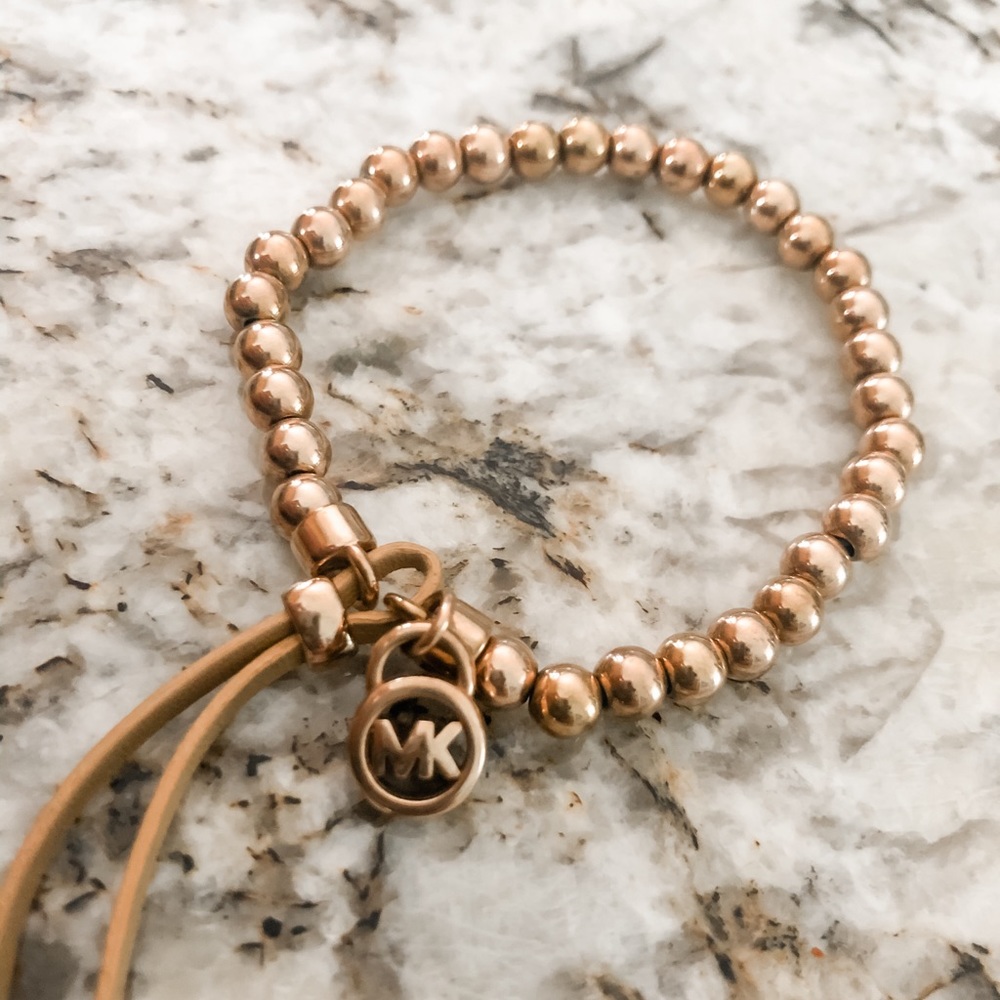 Minimally worn: MK rose gold beaded bracelet